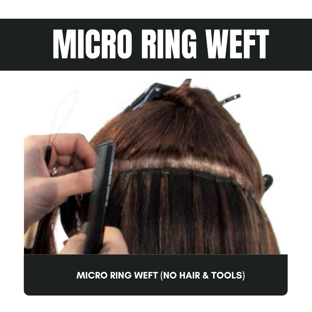 micro ring weft hair extensions course | no hair & tools