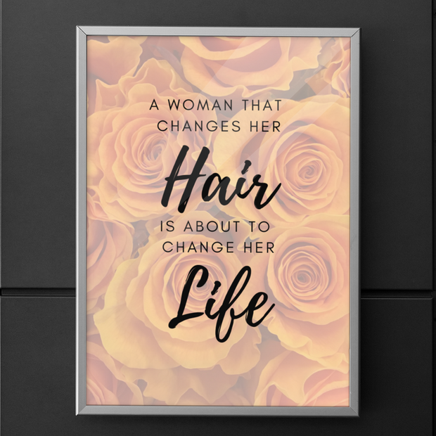 Hair Life Roses Printed Wall Art Poster - 5 Sizes Available