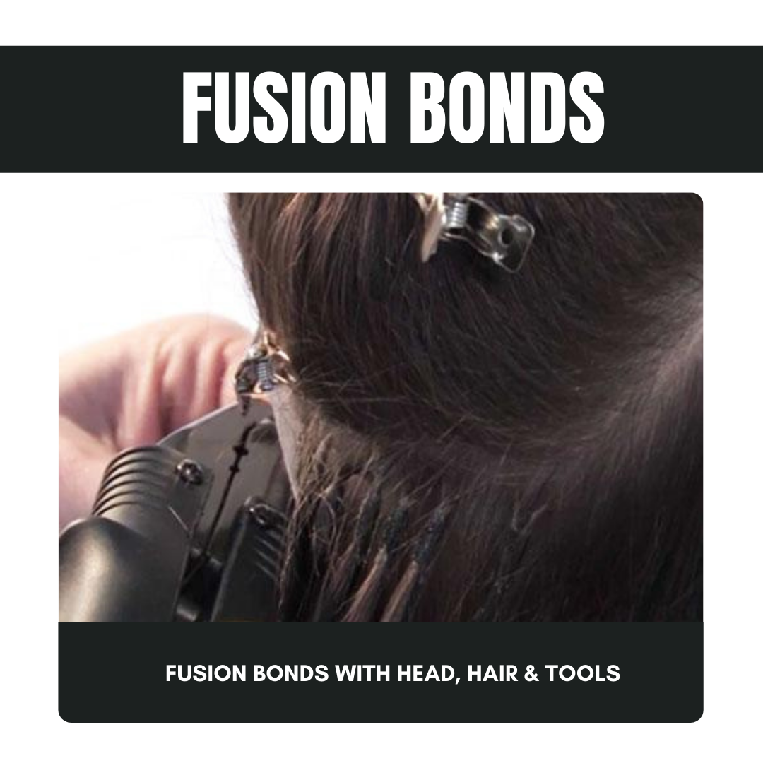 fusion bonds hair extensions course | with training head | hair | tools