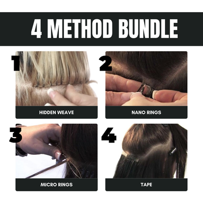 the hidden weave, nano rings, micro rings & tape | with training head | hair | tools