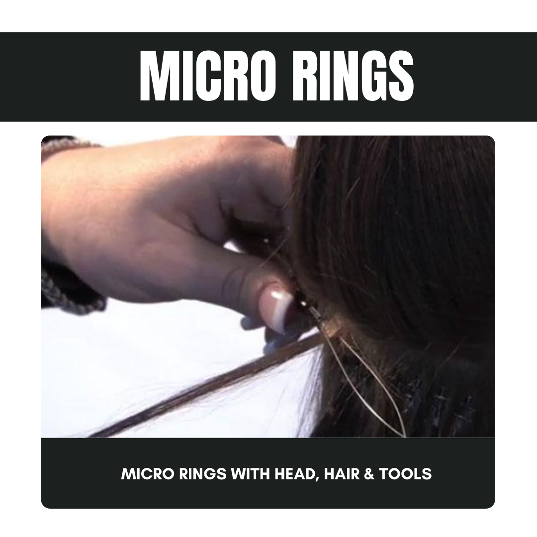 micro ring hair extensions course | with training head | hair | tools