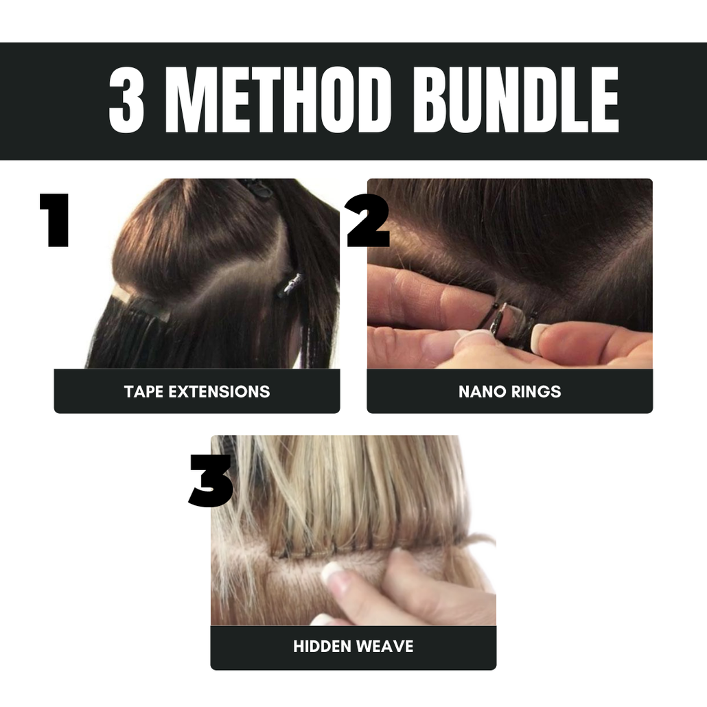 Tape Extensions, Nano Rings &amp; The Hidden Weave | With Training Head | Hair | Tools