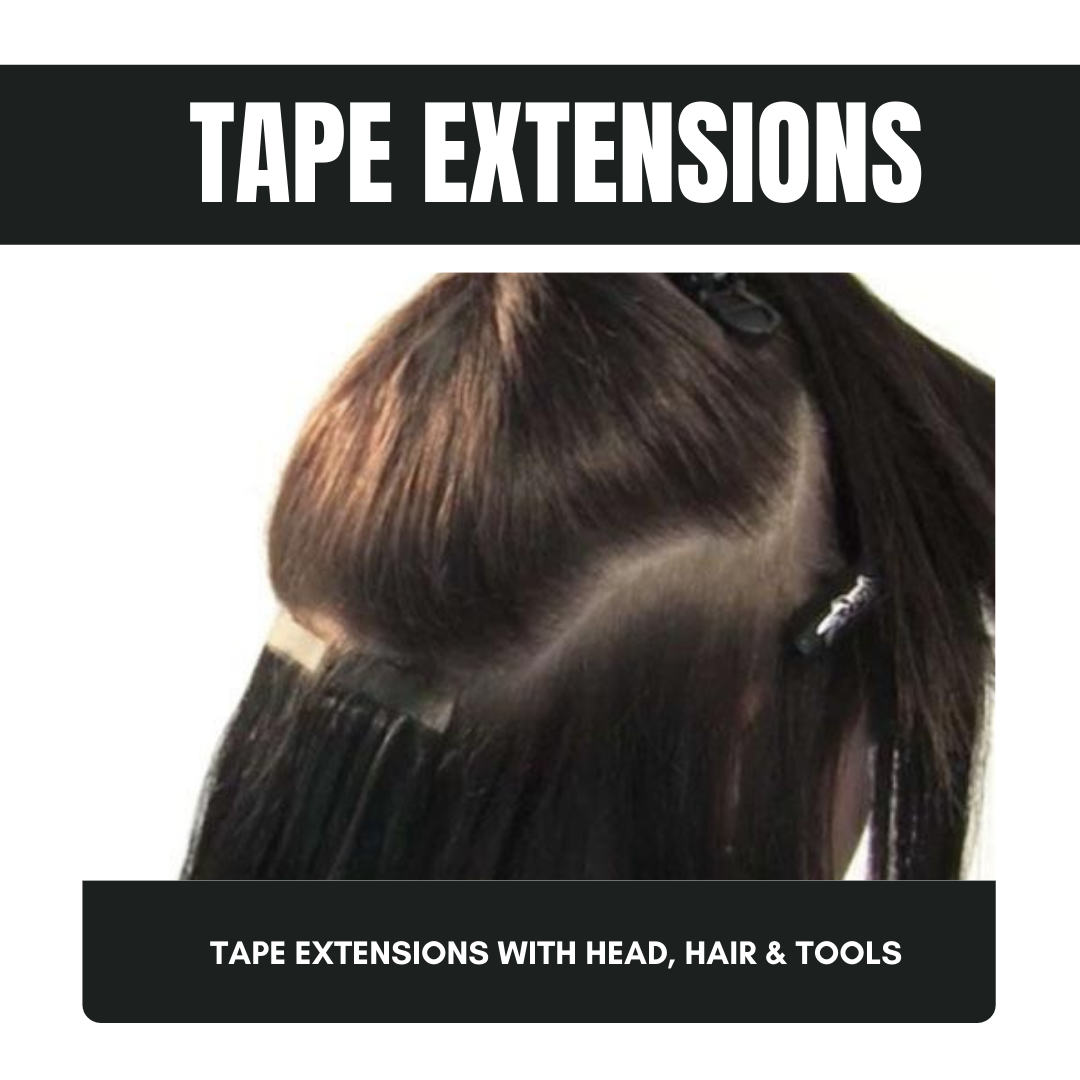 tape hair extensions training course | with training head | hair | tools